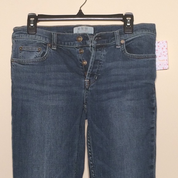 Free People Size 29 jeans. Button fly. Fringe cuff - Picture 2 of 4